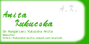 anita kukucska business card